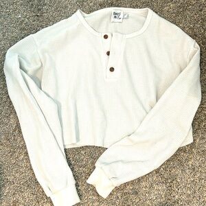 Princess Polly waffle cropped long sleeve